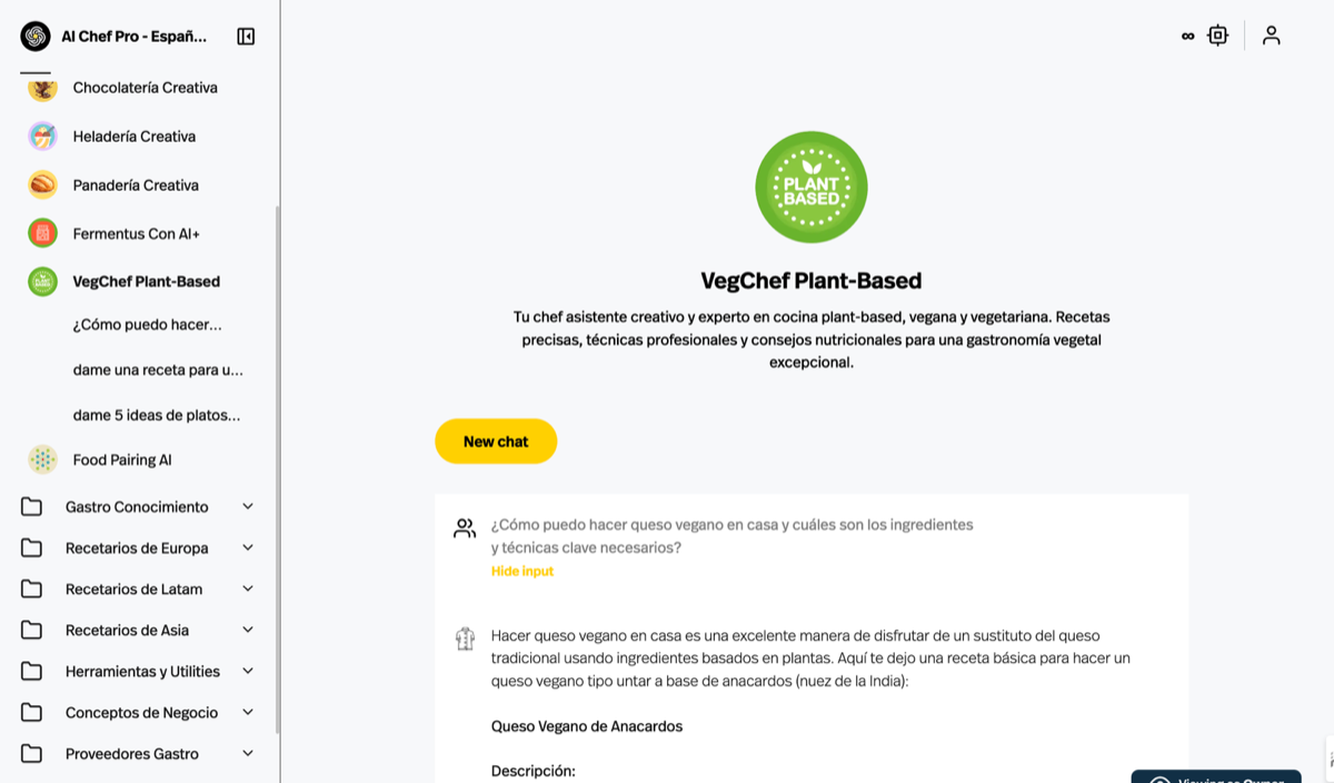 AI Chef Pro - VegChef Plant Based AI Model