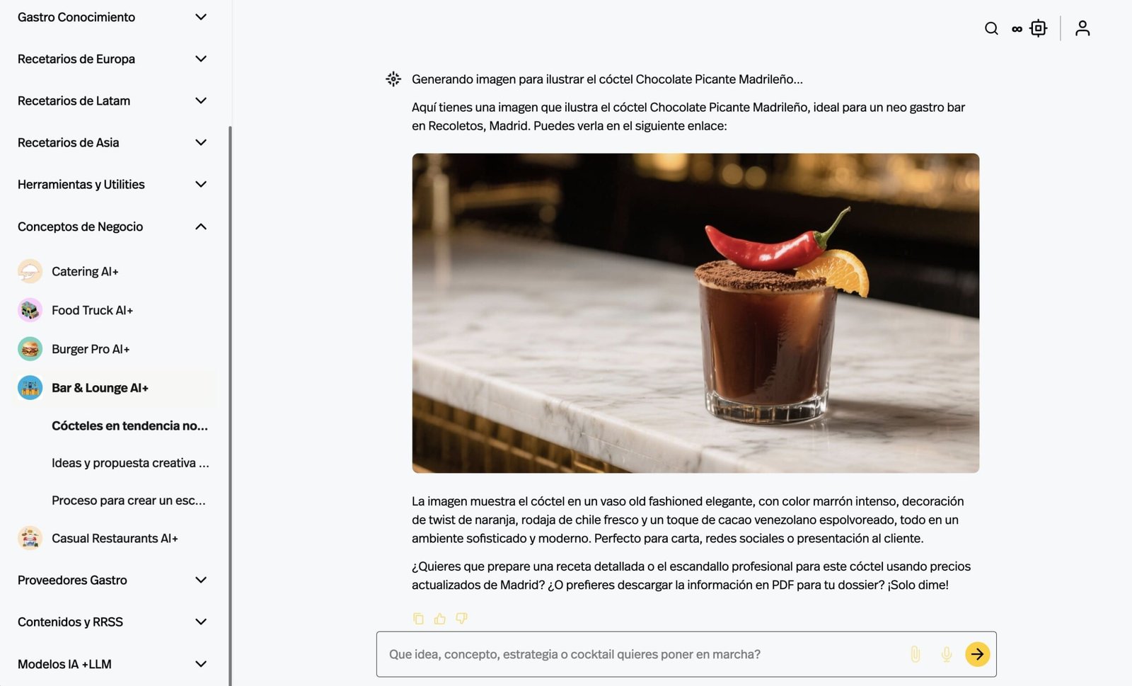 Mixología Digital: IA en el Diseño de Cócteles y Bebidas