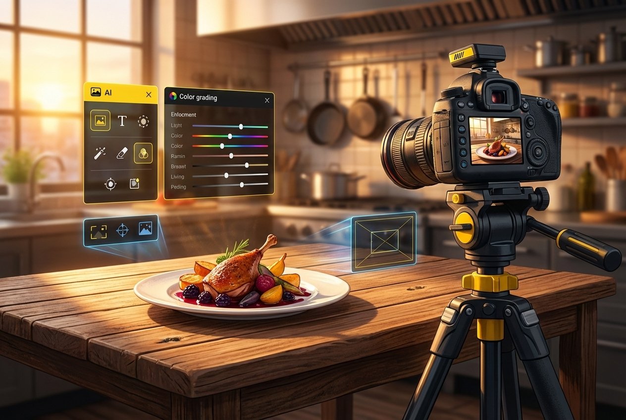 Fotografía Culinaria Mejorada por IA
