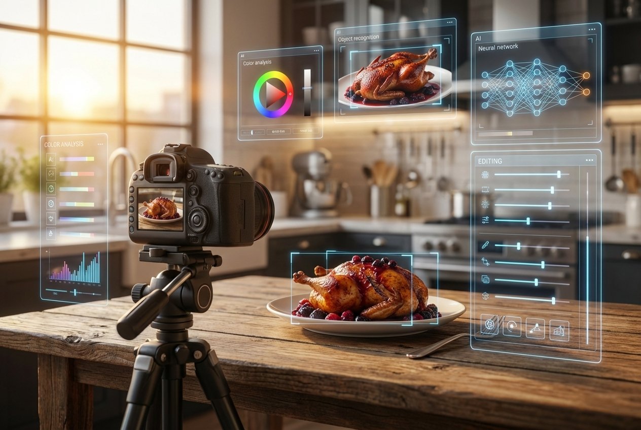 Fotografía Culinaria Mejorada por IA