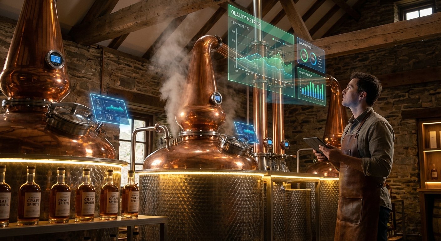 IA en la Destilación Artesanal: Manual Técnico para Optimizar tu Producción de Bebidas Espirituosas