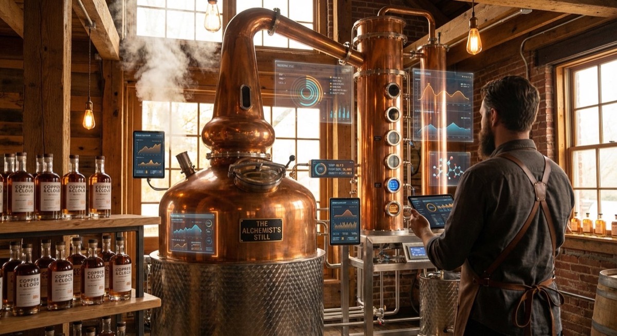 IA en la Destilación Artesanal: Manual Técnico para Optimizar tu Producción de Bebidas Espirituosas