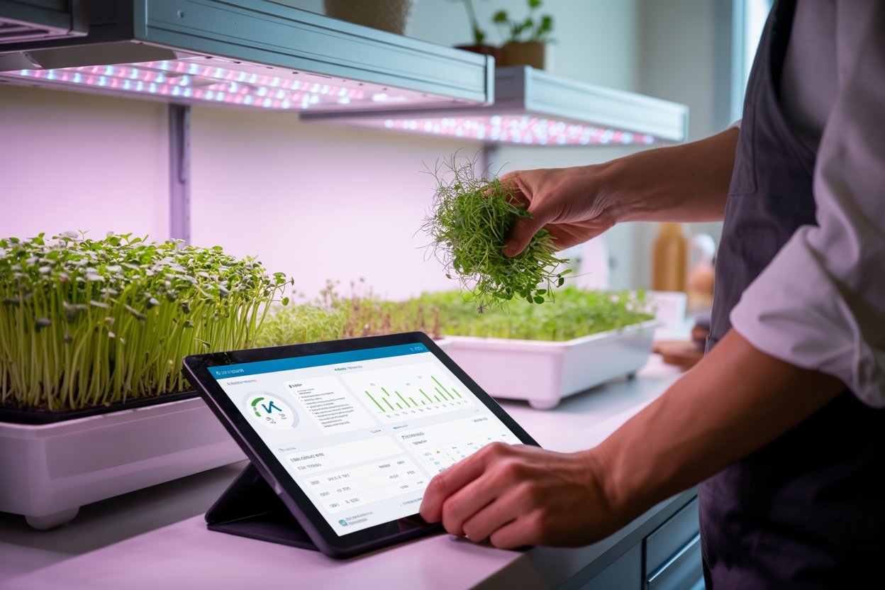 Microgreens y Cultivos Indoor con IA: Guía Completa para Restaurantes Profesionales