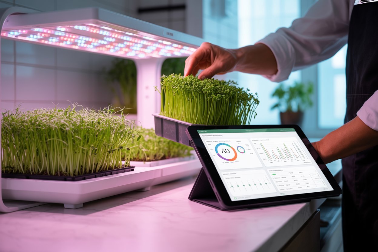 Microgreens y Cultivos Indoor con IA: Guía Completa para Restaurantes Profesionales