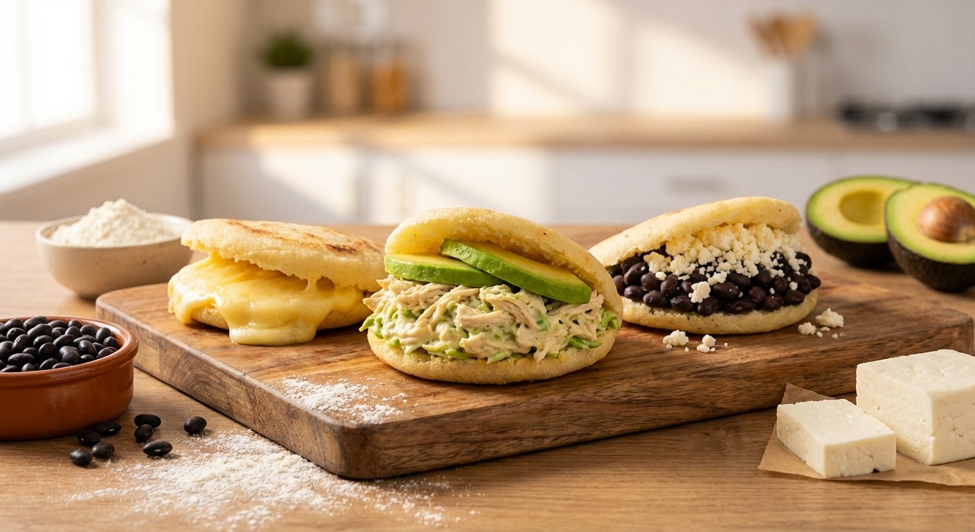 12 Mejores Arepas Venezolanas con Rellenos Tradicionales | Cocina Venezolana AI