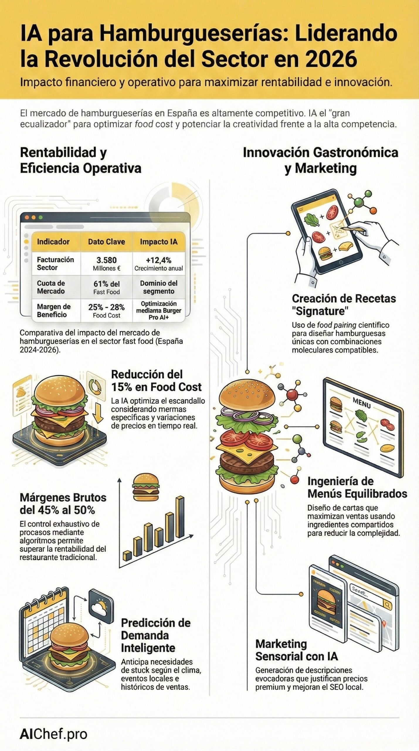 IA para Hamburgueserías: Guía Completa para Optimizar la Rentabilidad de tu Negocio de Burgers 