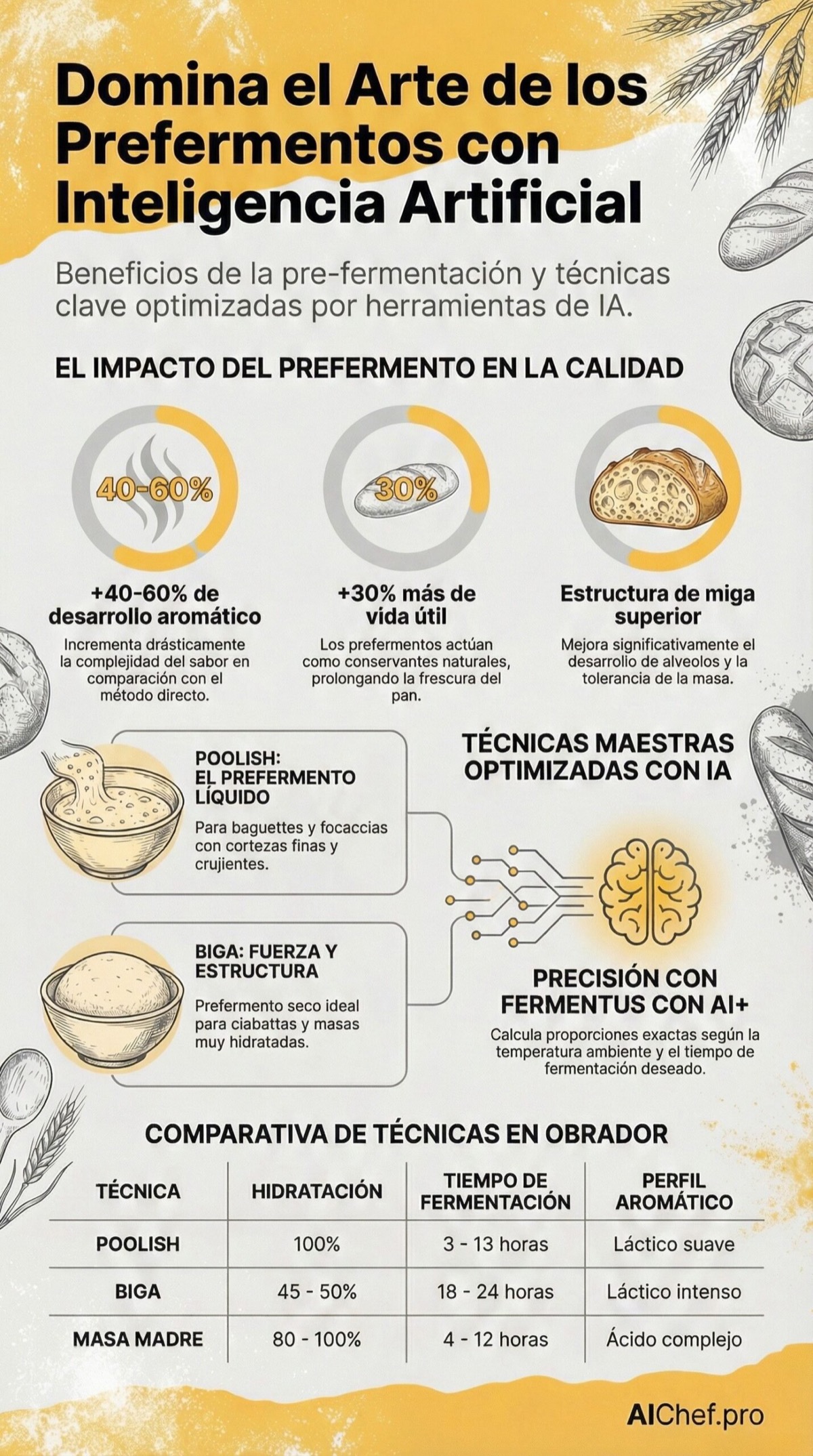 Técnicas de Prefermento con las Apps de AI Chef Pro