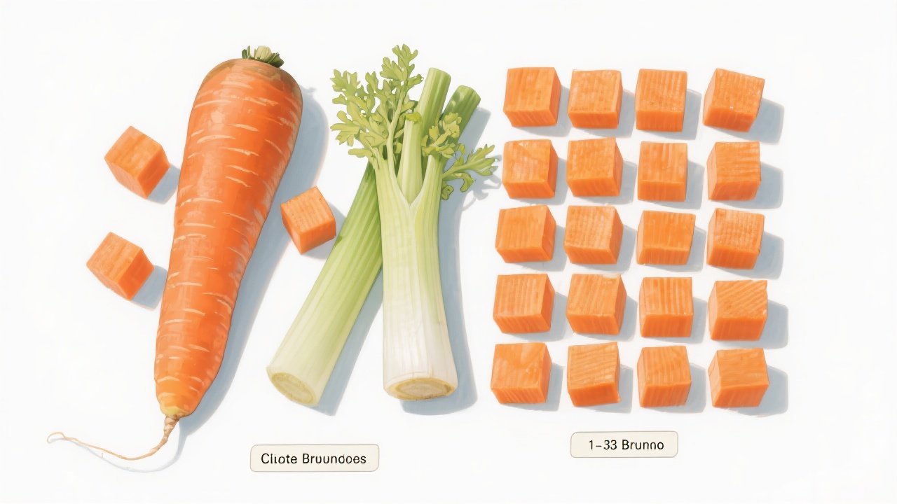 Tipos de Cortes en la Cocina Profesional - Brunoise - AI Chef Pro