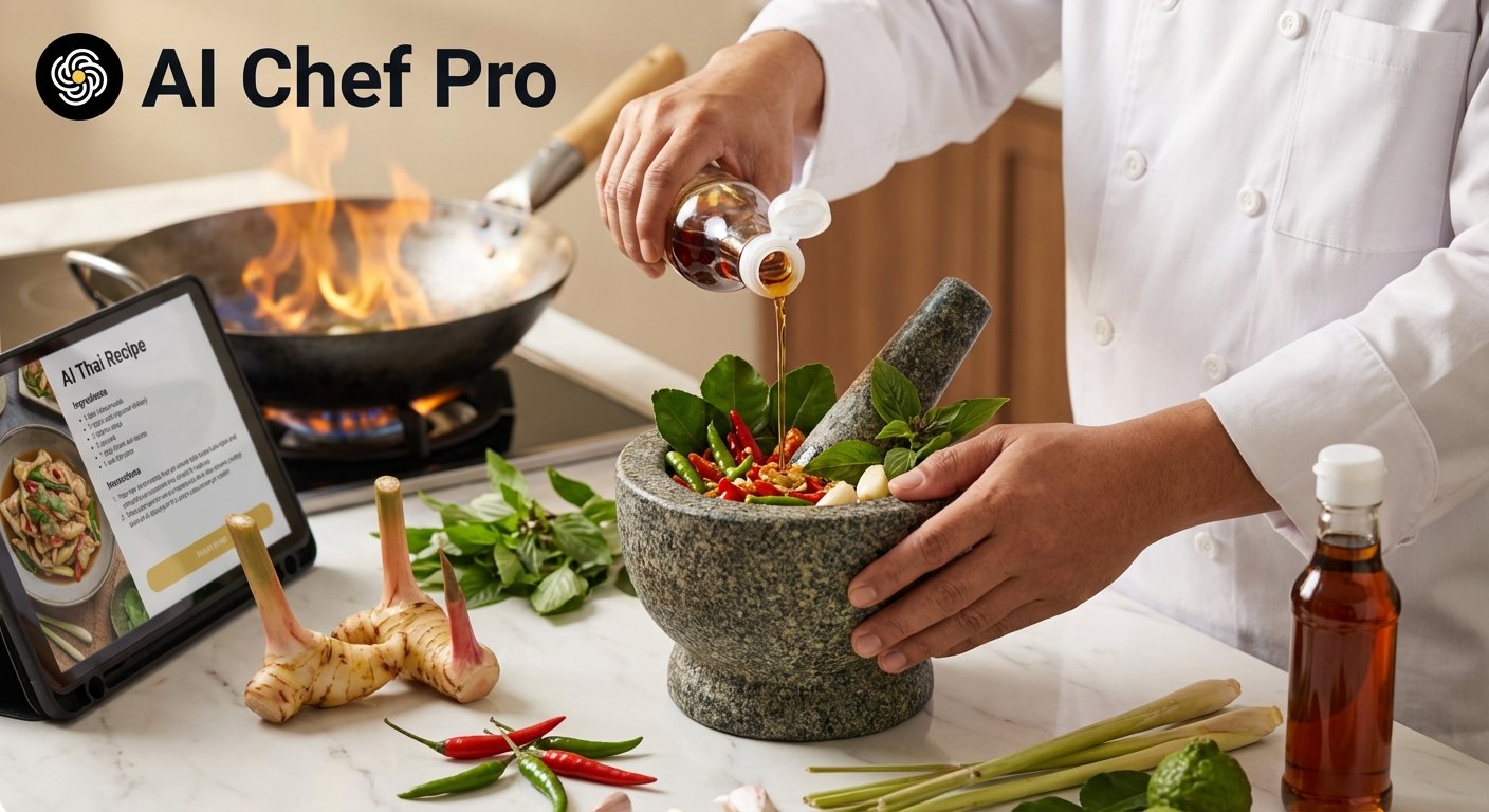 Cocina Tailandesa AI con AI Chef Pro - Maceración con Salsa de Pescado (Nam Pla)