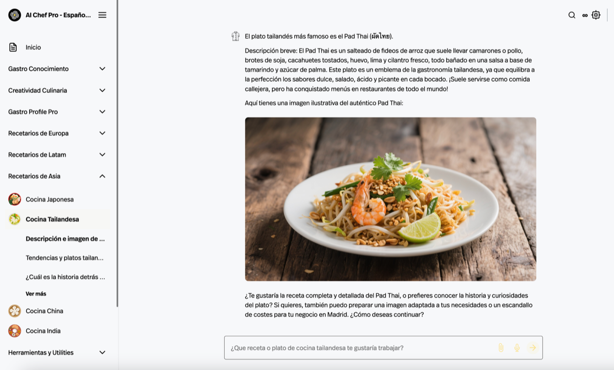 El plato tailandés más famoso es el Pad Thai (ผัดไทย).