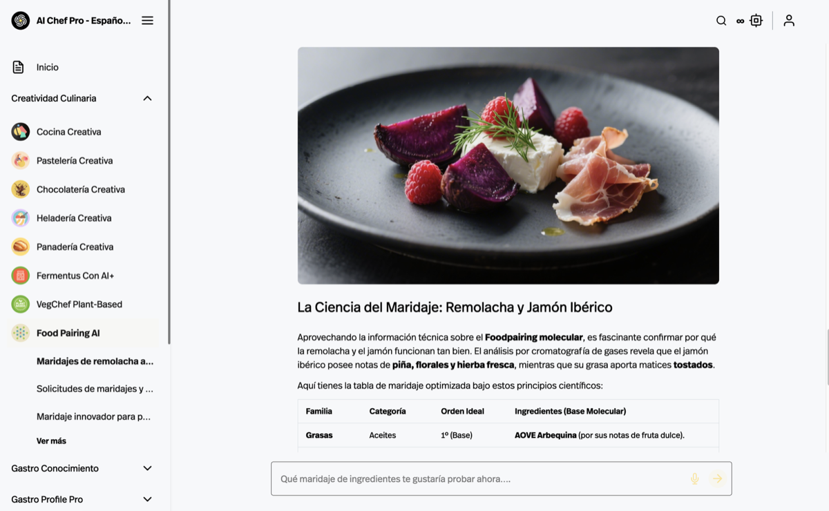 Imagen para ilustrar el Food Pairing de la Remolacha Asada - AI Chef Pro
