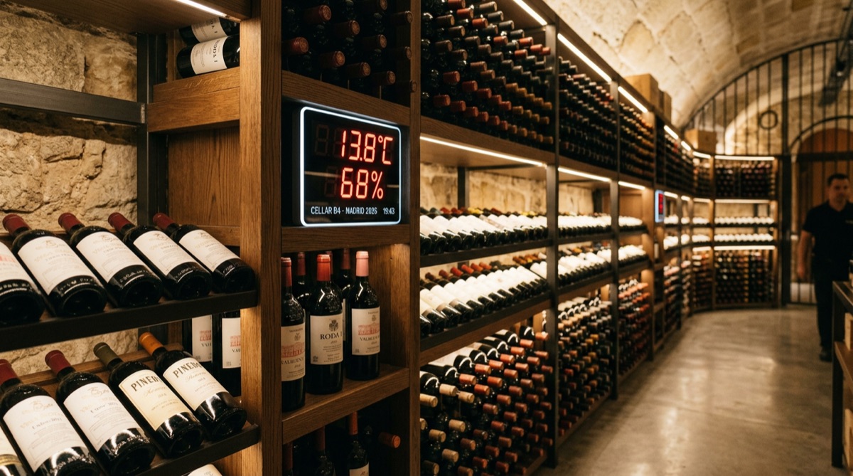 Bodega moderna con control digital temperatura