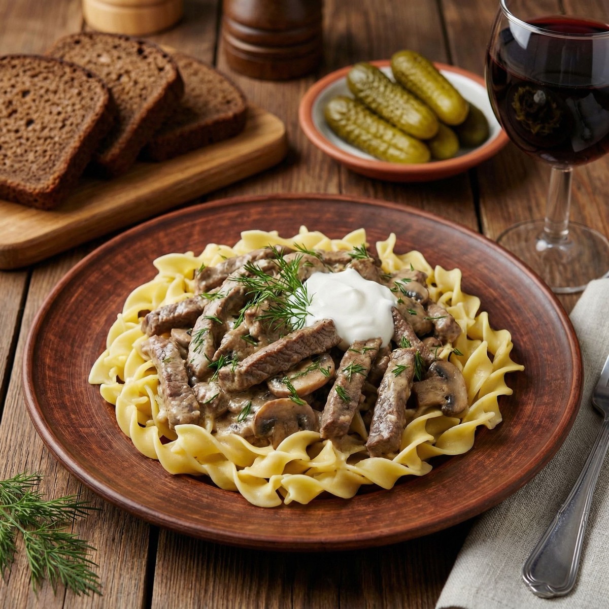 Beef Stroganoff Ruso: Receta Pro de la Familia Stroganov