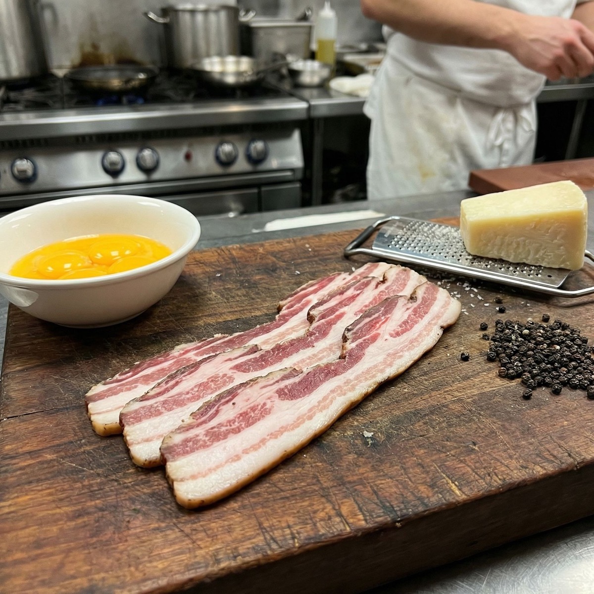Guanciale para carbonara