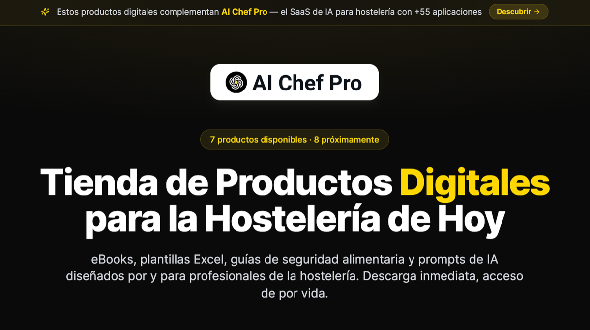 Productos Digitales - AI Chef Pro