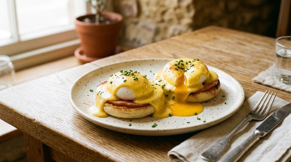 Huevos benedict con salsa holandesa