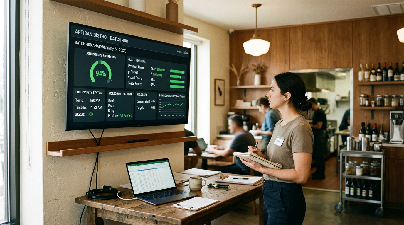 Food quality analytics dashboard