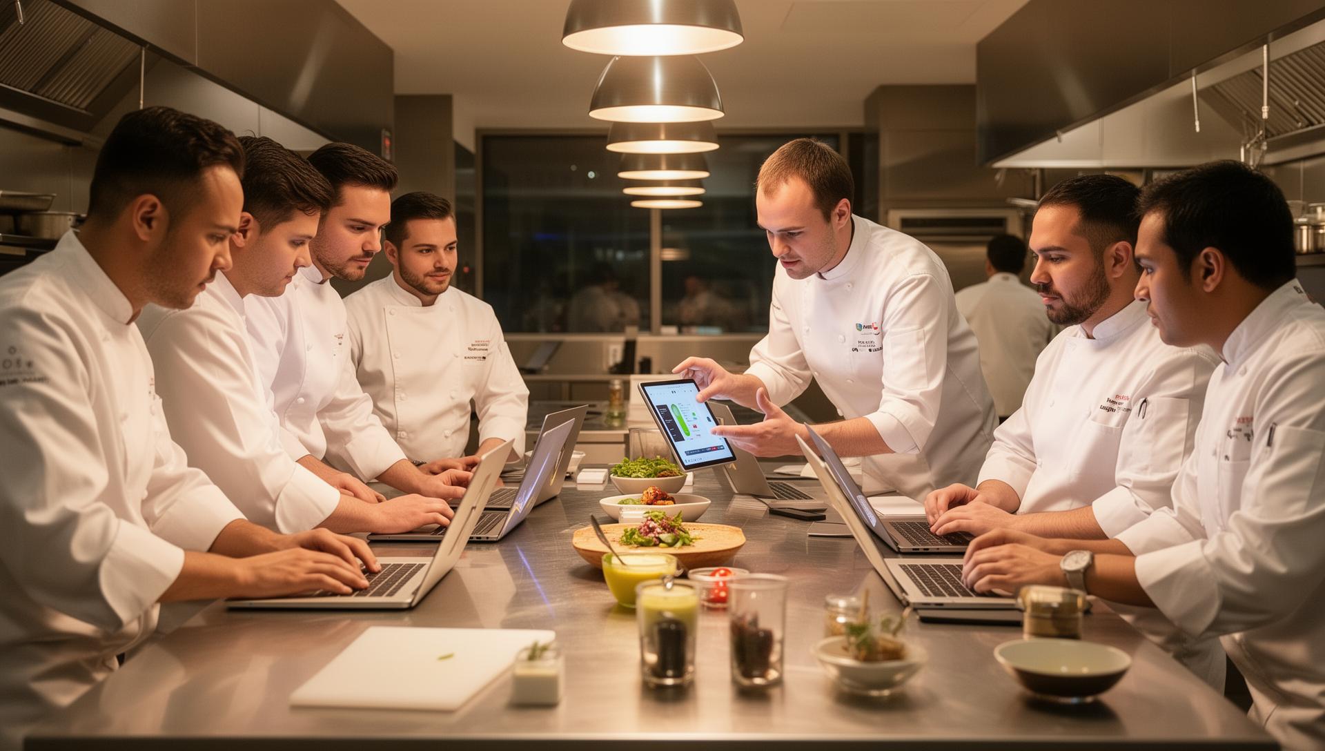 Sesión práctica de IA en cocina profesional