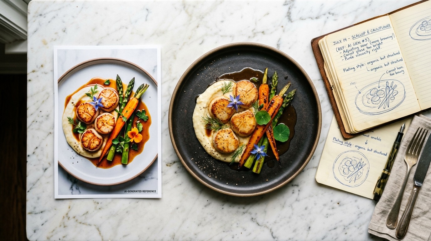 Cómo Hacer Fotografía Gastronómica con IA — KI-generiertes Referenzbild 5